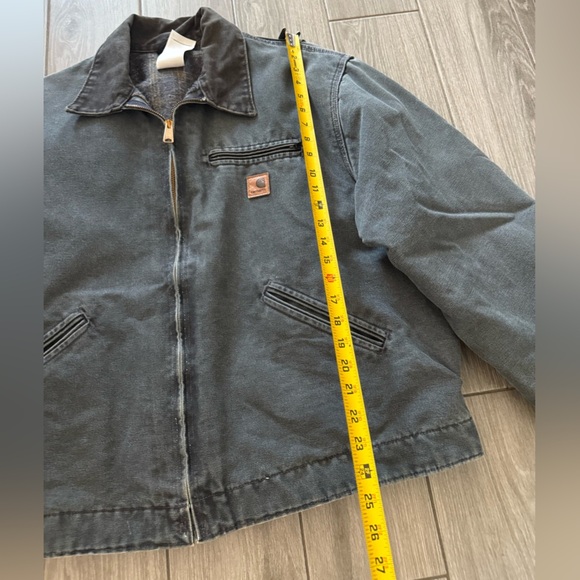 Carhartt|Men's Vintage Dark Gray/Charcoal Detroit  Jacket,blanket lined•••2XL - Picture 14 of 16
